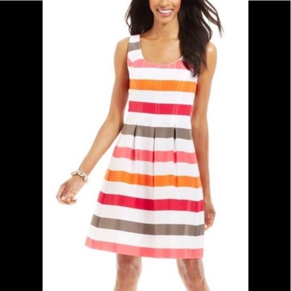 Nine west striped dress size 14 - Picture 1 of 4